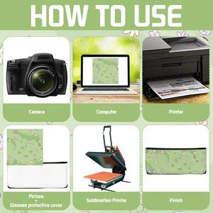 Estuches para Gafas Sublimables, Fundas Protectoras Portátiles de Cuero PU para Gafas de Sol, Personalizables con Transferencia Térmica - Product Image 3