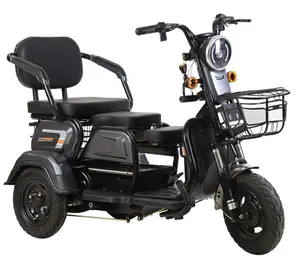 Skuter listrik dewasa, sepeda roda tiga listrik mobilitas sepeda motor 3 roda 3 kursi terbaru 1000w
