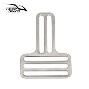 KEEP DIVING Boucle de réglage de positionnement pour sangle à œillet en acier inoxydable 316 en forme de T, pour BCD de plongée technique à montage latéral - Product Image 2