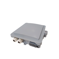 Kotak Distribusi Serat Optik FTTH Outdoor 12 Core IP65 Tahan Air ABS Pemasangan Tiang 12 Port Kotak Terminasi Serat Optik FTTH