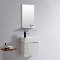 Meuble de toilette de petite taille, Style Simple, montage mural, lavabo rectangulaire, meuble de lavage à la main