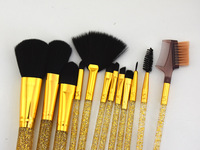 Ensemble de pinceaux de maquillage professionnel WELLFLYER, 12 pièces, fibres synthétiques, logo personnalisé, étiquette privée, étui pour pinceaux de maquillage