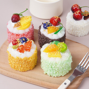 PU simulated cream coconut cake model, simulated food toy, photography prop, stress relief squishy bread toy, refrigerator - Product Image 1