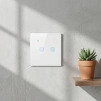 Interrupteur mural tactile intelligent sans fil neutre compatible WiFi Alexa pour domotique