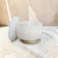 Pot de rangement en marbre Portoro WeiVibe au design sculptural, fourniture en marque blanche pour la décoration de vanités d'hôtel