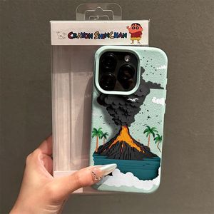 Cho Iphone 16 Pro Max Trường Hợp Núi Lửa Phun Trào Thiết Kế Cho Apple 15 14 Cộng Với 13 12 11 Bền TPU Da Mô Hình Điện Thoại Di Động Trường Hợp - Product Image 2