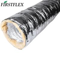 FIRSTFLEX Système HVAC, conduit flexible industriel de 6 pouces, en aluminium, isolé thermiquement, économiseur d'énergie, tuyau d'air