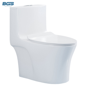 <span class=keywords><strong>Inodoros</strong></span> modernos de lujo de una pieza de cerámica oro blanco WC Sanitarios de doble descarga para <span class=keywords><strong>inodoros</strong></span> de baño para baño Gold Line - Product Image 1