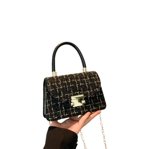 กระเป๋าถือโพลีเอสเตอร์สะพายไหล่ขนาดเล็กของเกาหลีกระเป๋าแมสเซนเจอร์ลายสก๊อตสุดหรู - Product Image 2