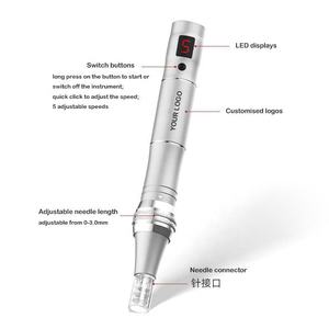 La migliore penna Derma Microneedling professionale ricaricabile elettrica a casa con schermo di visualizzazione digitale per la caduta dei capelli, smagliature - Product Image 3