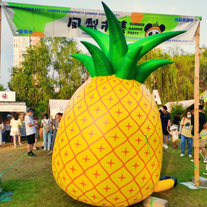 Modelo de Piña Inflable Gigante Personalizado de 3 Metros, Globo Amarillo con Hojas Verdes de Tela Oxford, Resistente al Sol, para Fiestas de Verano al Aire Libre - Product Image 4