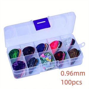 Plectres de <span class=keywords><strong>guitare</strong></span> 100 pièces/boîte 0,96 mm en celluloïd avec boîte de rangement - Product Image 6