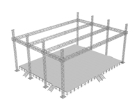 Système de treillis de scène en aluminium de qualité supérieure, structure de treillis d'éclairage de scène durable, formes personnalisées pour événements en direct en intérieur et en extérieur