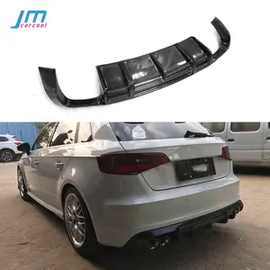 סיבי פחמן/frp אחורי השפה מפזרת ספוילר עבור audi a3 sline s3 hatchback 4 דלת לא a3 סטנדרטית 2014-2016 frp אחורי bumper האחורי