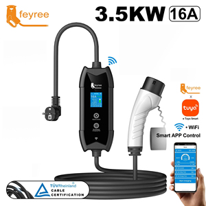 Cargador de CA para Vehículos Eléctricos Feyree Tipo 2, 3.5kW 16A, Cargador Inteligente Portátil para Vehículos Eléctricos, Nivel 2 - Product Image 1