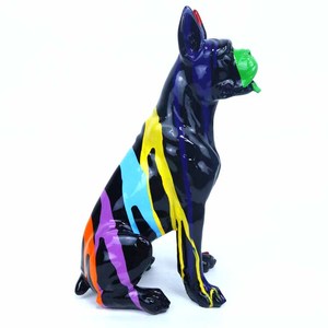 Creative Home Office Living Room Table Ornaments Animal Sculpture <strong>Artwork</strong> Colorful Resin <strong>Doberman</strong> Dog Statue Home Decor - Product Image 4