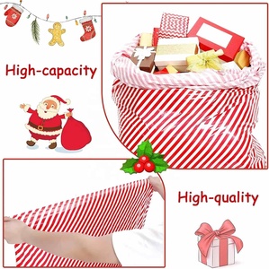 Evergreat Factory Direct Sale Medium Large Santa Drawstring <b>Plastic</b> Gift Wrapping Bags Christmas Decorations - Product Image 4