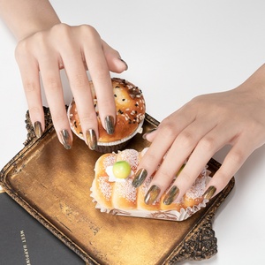 Faux Ongles Réfléchissants Scintillants Effet Lumière Polaire à Coller Soi-même – Kit Complet d'Ongles Artificiels à Couverture Totale avec Paillettes et Effet Luminescent Nocturne - Product Image 5