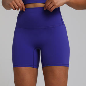 Shorts Deportivos de Cintura Alta para Mujer, Color Sólido, Suaves, para Ciclismo, Entrenamiento, Yoga, Correr - Product Image 5