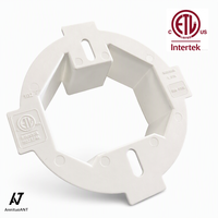 Boîtier de plafond électrique en PVC rond octogonal ETL CETL homologué, 1 poste, avec extension d'anneau, vente en gros
