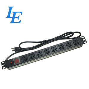 Unidad de Distribución de Energía (PDU) Tipo USA, Protector de Sobretensión para Rack de Servidor de 19 Pulgadas, Fabricada en Aleación de Aluminio Resistente - Hecho en EE. UU. - Product Image 2