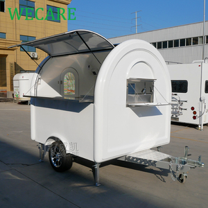 WECARE Mobil Foodtruck remorque de café blanc Hot Dog Popsicle chariot de crème glacée Mobile traiteur de nourriture chariot de vente remorque avec roue - Product Image 3