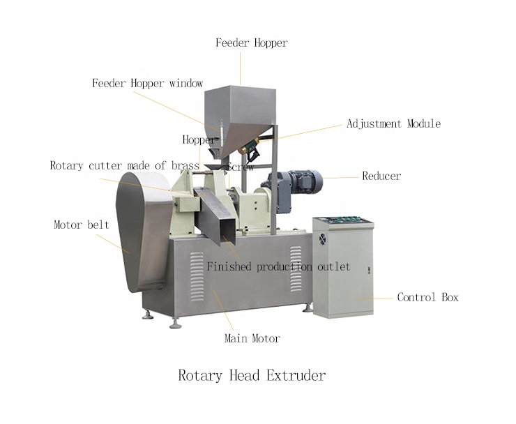 380V 50hz 3PHASE Kurkure Production Line 150kg/H Kurkure Extruder Machine