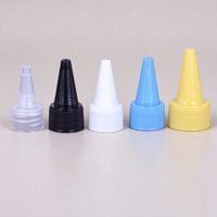 Bouchon à bec verseur blanc en PP 20-410, à visser, anti-déversement, en plastique, pour flacons cosmétiques