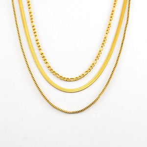 <span class=keywords><strong>Collana</strong></span> in Acciaio Inossidabile Placcata Oro 18K con Catena a Maglie Geometriche a Forma di <span class=keywords><strong>S</strong></span>, Trendy, per Anniversario, Vendita all'Ingrosso - Product Image 5