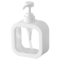 Emballage en plastique personnalisé de luxe, flacon carré de 300 ml et 500 ml, flacon de savon liquide pour les mains, flacon de shampoing, flacon pompe pour lotion en plastique