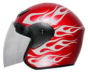Casque de moto unisexe DOT 3/4 à face ouverte avec visière simple en ABS, style rétro vintage, sécurité toutes saisons - Taille XL - Product Image 1