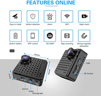Cámara de Bolsillo Mini Wi-Fi HD 1080p W18, Visión Nocturna, Grabadora de Voz y Video para Seguridad en el Hogar, Video Inalámbrico