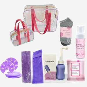 Kit Esencial Postparto: Bolsas de Gel, Ropa Interior Desechable de Algodón Ecológico, Botella Perineal, Almohadillas de Gel para Senos, Almohadillas Perineales - Product Image 1