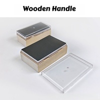Material de espuma doble para sellos al por mayor, sello de madera rectangular cuadrado para uso en oficina, sello flash DIY