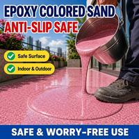 Peinture époxy brillante pour sols en sable coloré, aspect marbre sans joint, revêtement antidérapant pour villas, salles d'exposition, intérieur et extérieur
