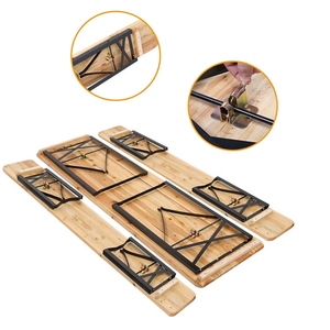 Tavolo da Picnic Robusto per Esterni, Set con Panche <span class=keywords><strong>Pieghevoli</strong></span> per Feste in Giardino, <span class=keywords><strong>Birreria</strong></span> ed Eventi - Product Image 3
