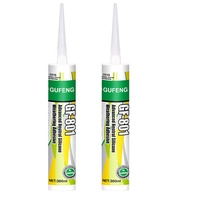 GUFENG Adhésif silicone neutre blanc anti-moisissure GF-801 300ml Pâte pour construction et décoration intérieure