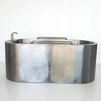 Baignoire ovale extérieure en acier inoxydable 304 pour 2 personnes, pour bain froid et thérapie par le froid, avec housse de protection, 60 gal+, direct usine ODM OEM