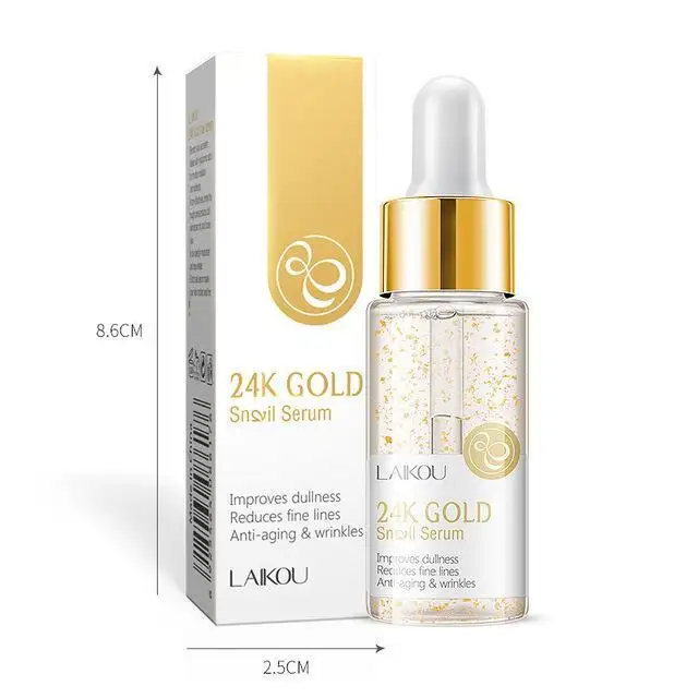 LAIKOU 24k Gold Serum Essential Oil Hyaluronic Acid Face Cream Lightening Firming Hydrating Soothing Collagen Skincare