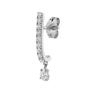 Earrings 925 Silver Yiwu Factory Price New Diamond Teardrop Drop Earrings Hook 925 Silver