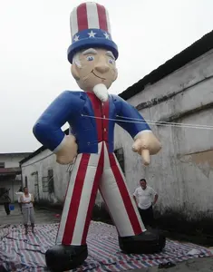 Melhor venda gigante inflável bandeira impressa tio Sam balão para publicidade