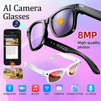 Nouvelles lunettes intelligentes W610T avec caméra 8MP, enregistrement vidéo, écoute de musique, stockage 4 Go, transmission Wi-Fi, lunettes intelligentes IA