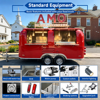 Remorque alimentaire commerciale remorquable, camion de restauration rapide pour burgers, pizzas, hot-dogs, remorques alimentaires vintage certifiées DOT