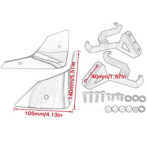Déflecteur de vent latéral pour pare-brise Racepro, pour <span class=keywords><strong>Honda</strong></span> CRF 1100L CRF 1100 L, afrique Twin Adventure Sports CRF1100L 2020 — 2021 - Product Image 5