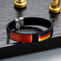 Bracelet tressé en cordon gaufré pour supporter de l'équipe nationale 2026, article promotionnel, petit cadeau, marque Haonan