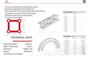 Structure de scène en aluminium Premium G44 400*400mm avec connexion par raccordement, structure modulaire pour expositions et installation de stades - Product Image 3