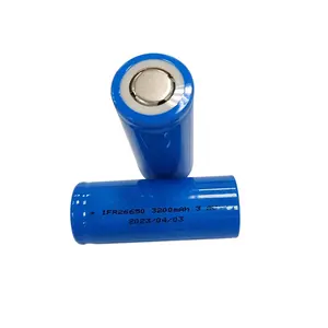 Batería cilíndrica 26650 LiFePO4 de 3.2V 3200mAh, fosfato de hierro y litio, batería de litio recargable 26650 de 3.2V 3200mAh - Product Image 1