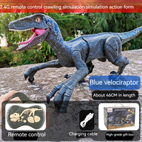 Robot marcheur de simulation 2,4g Modèle 3D Télécommande Rc Jouet dinosaure électrique avec lumières et sons