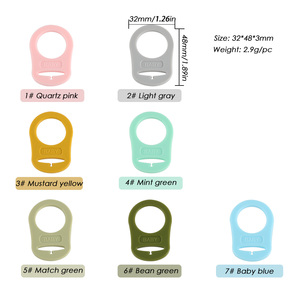 Kovict — <span class=keywords><strong>adaptateur</strong></span> de sucette en Silicone transparent, anneaux pour <span class=keywords><strong>MAM</strong></span>, 7 couleurs - Product Image 2