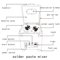 Mélangeur de pâte à souder équipement de mélange machine automatique à grande vitesse PCB SMT SMIDA